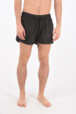 swim shorts with side print