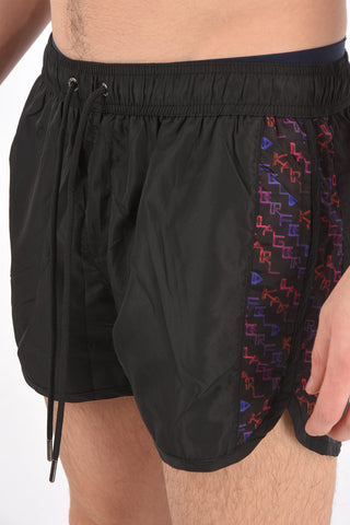swim shorts with side print