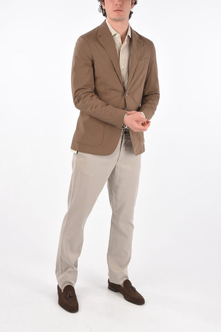 EZ LUXURY giacca a 2 bottoni in cotone stretch due spacchi revers classico