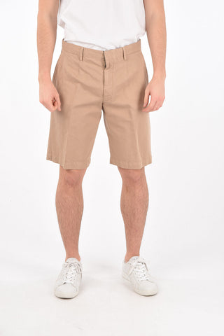 EZ LUXURY cotton and linen single pleat shorts