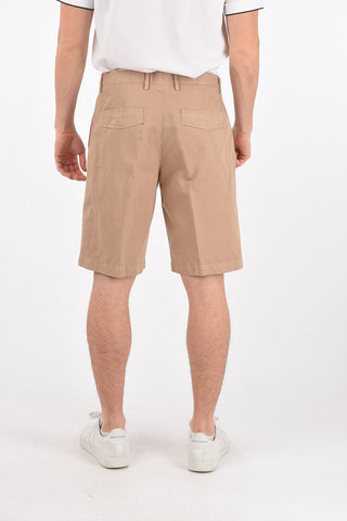 EZ LUXURY cotton and linen single pleat shorts
