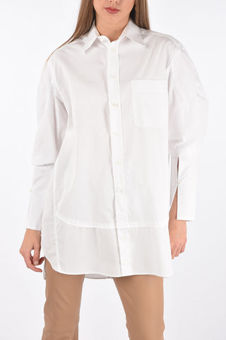 UPCYCLED Oversized Cotton Shirt with Breast-pocket