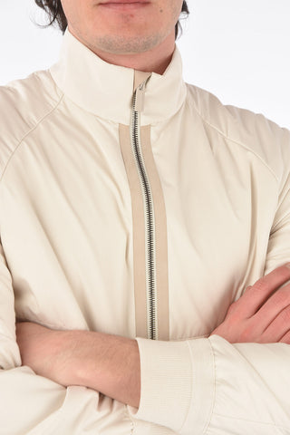 EZ LUXURY padded jacket with leather trimmings