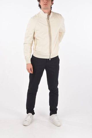 EZ LUXURY padded jacket with leather trimmings