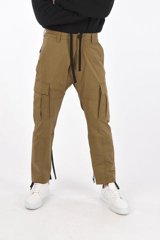 Pantaloni Cargo in Cotone Stretch con Coulisse