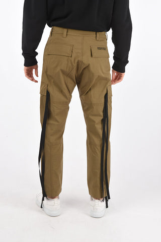 Pantaloni Cargo in Cotone Stretch con Coulisse