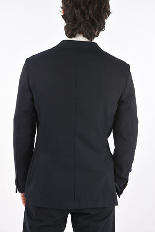 ZZEGNA wool side vents notch lapel 2-button blazer