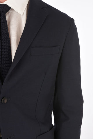 ZZEGNA wool side vents notch lapel 2-button blazer