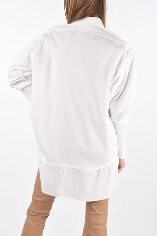 UPCYCLED Oversized Cotton Shirt with Breast-pocket