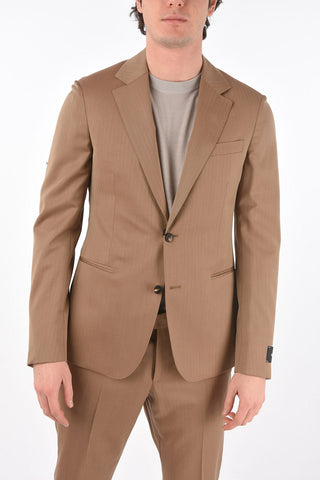 ZZEGNA side vents notch lapel 2-button suit