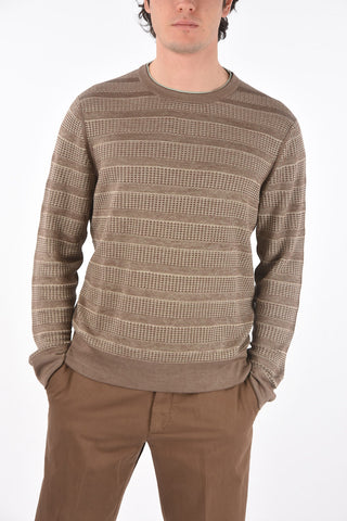 EZ LUXURY maglia girocollo in cotone e lino