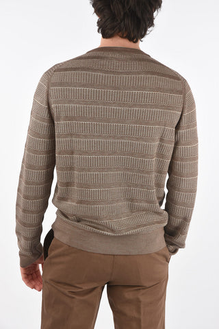 EZ LUXURY maglia girocollo in cotone e lino