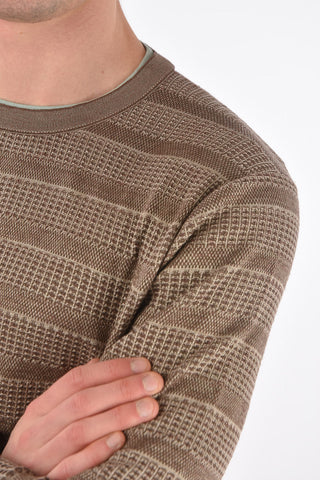 EZ LUXURY maglia girocollo in cotone e lino