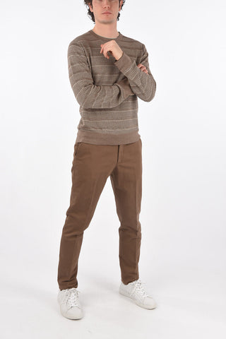 EZ LUXURY maglia girocollo in cotone e lino
