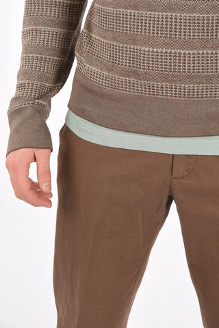 EZ LUXURY maglia girocollo in cotone e lino