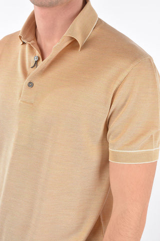 EZ LUXURY polo 3 bottoni in seta