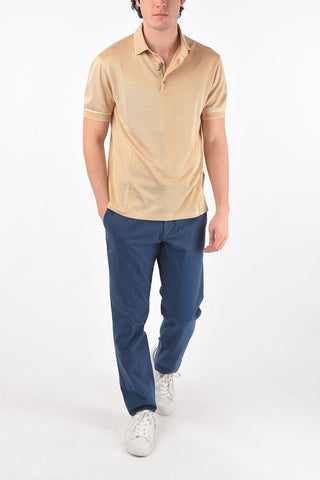EZ LUXURY polo 3 bottoni in seta