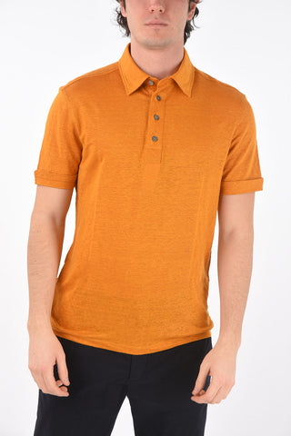 EZ LUXURY flax 4 button polo shirt