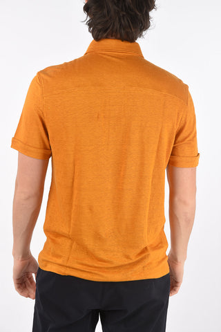 EZ LUXURY flax 4 button polo shirt