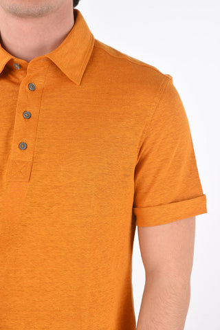 EZ LUXURY flax 4 button polo shirt