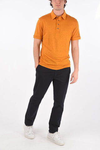 EZ LUXURY flax 4 button polo shirt