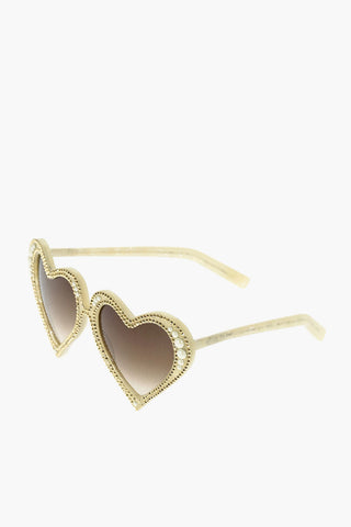 occhiali da sole montatura a cuore con strass