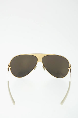 BERNHARD WILLHELM mirrored lenses FRANZ pilot sunglasses