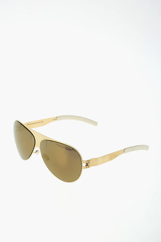 BERNHARD WILLHELM mirrored lenses FRANZ pilot sunglasses