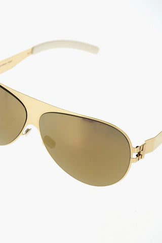 BERNHARD WILLHELM mirrored lenses FRANZ pilot sunglasses