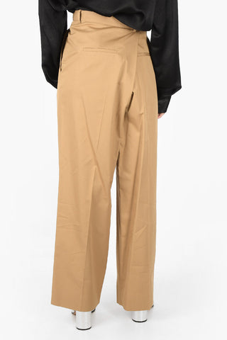 MM1 cotton high waist double pleat pants