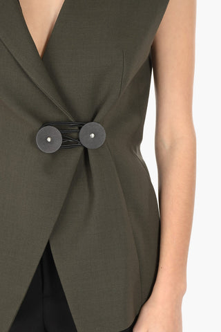 MM6 Gilet wrap in misto lana