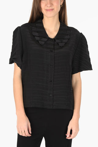 MM0 silk pleated shirt