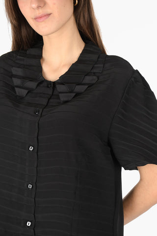 MM0 silk pleated shirt