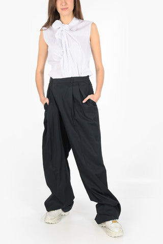 MM1 cotton high-rise waist harem pants