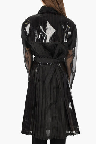 MM0 Accordion sheer raincoat with belt