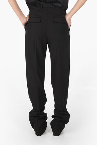 MM4 pantaloni dritti a vita alta con tasche laterali