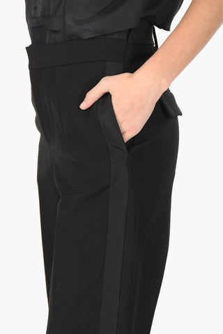 MM4 pantaloni dritti a vita alta con tasche laterali