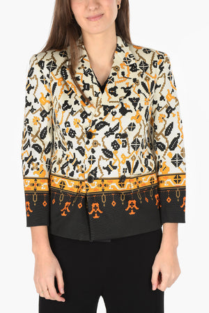 MM0 Doppelreiherjacke mit geometrischem Muster
