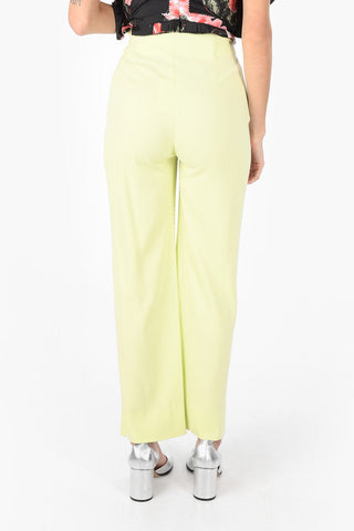 MM0 high-rise waist side-zip fastening palazzo pants
