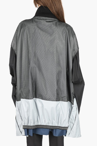 MM0 mesh details nylon oversized jacket