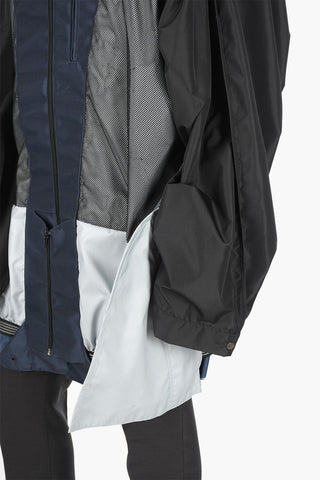 MM0 mesh details nylon oversized jacket