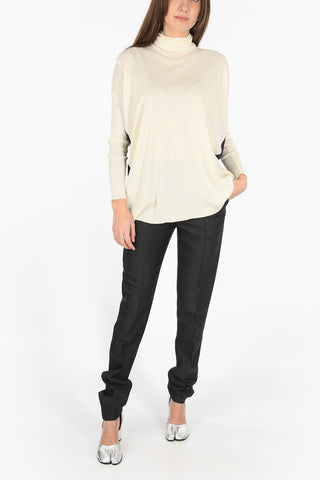 Double Leyer Oversized Turtleneck Sweater