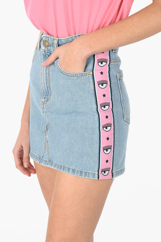 LOGOMANIA minigonna in denim