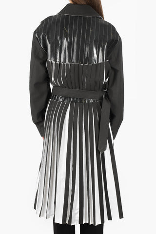 MM0 maxi cappotto in cotone plisse'