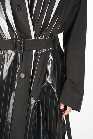 MM0 maxi cappotto in cotone plisse'