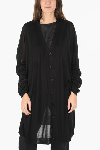 MM0 silk v-neck cardigan