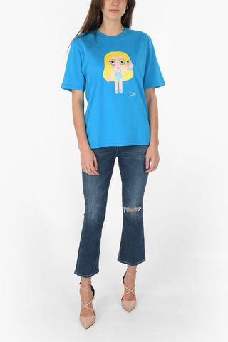 Crewneck T-shirt with MASCOTTE EYELIKE print