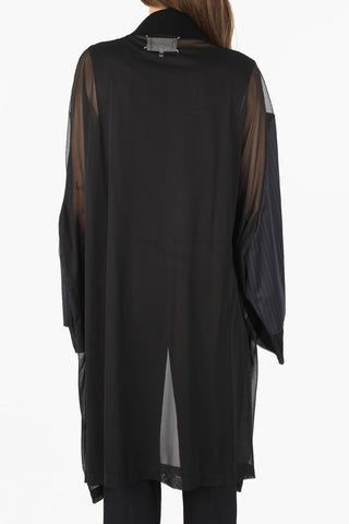 MM0 sheer oversized shirtdress