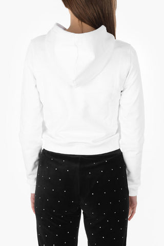 Embroidered cropped MASCOTTE hoodie
