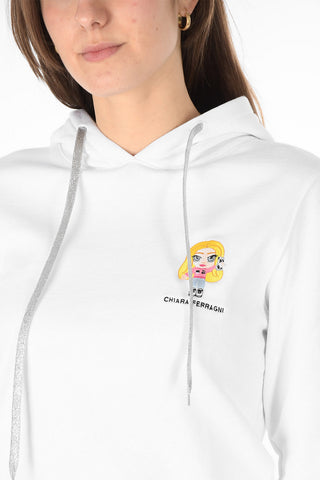 Embroidered cropped MASCOTTE hoodie